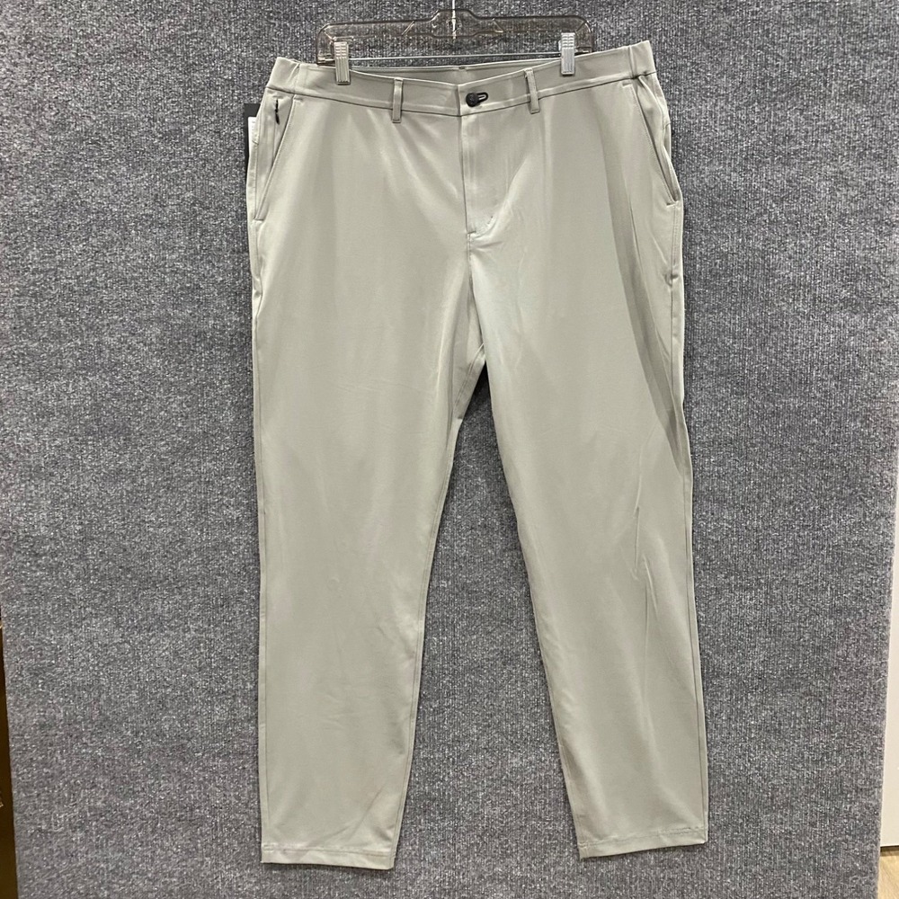 Public Rec Gamechanger Pants Mens 38x34 Gray Chino Embroidered Main NWT Stretch